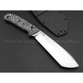 Волчий Век нож ДБ сталь Niolox WA, рукоять G10 black & white