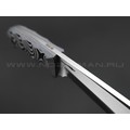 Волчий Век нож ДБ сталь Niolox WA, рукоять G10 black & white