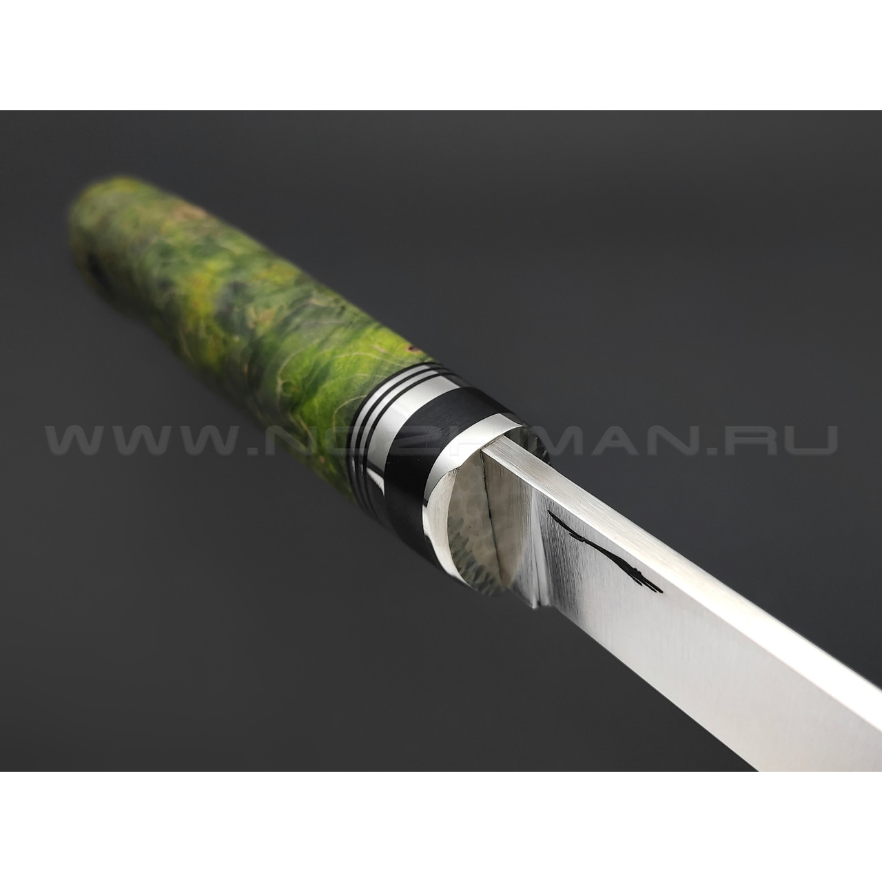 Волчий Век нож Слон сталь CPM S125V WA, рукоять стабилизированный березовый кап