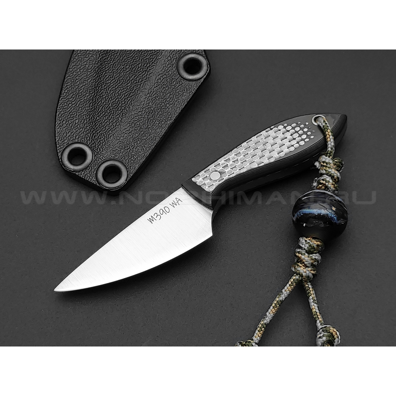 Волчий Век нож Микро МасичЬка сталь M390 WA, рукоять Carbon fiber (2)