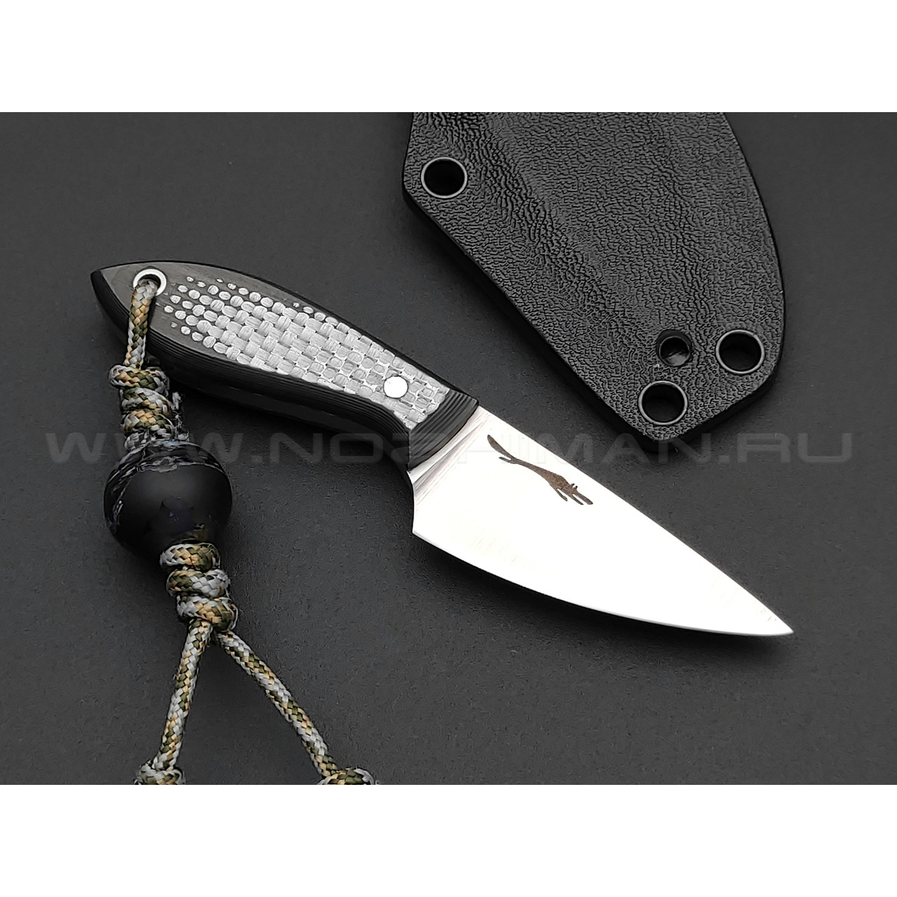Волчий Век нож Микро МасичЬка сталь M390 WA, рукоять Carbon fiber (2)