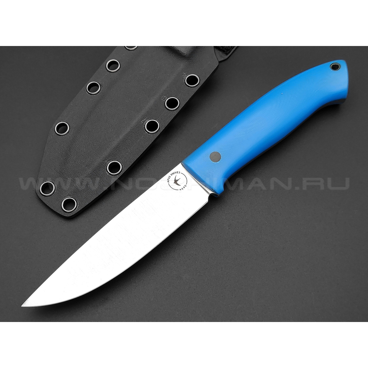 Апус нож Guard Dog сталь N690, рукоять G10 blue