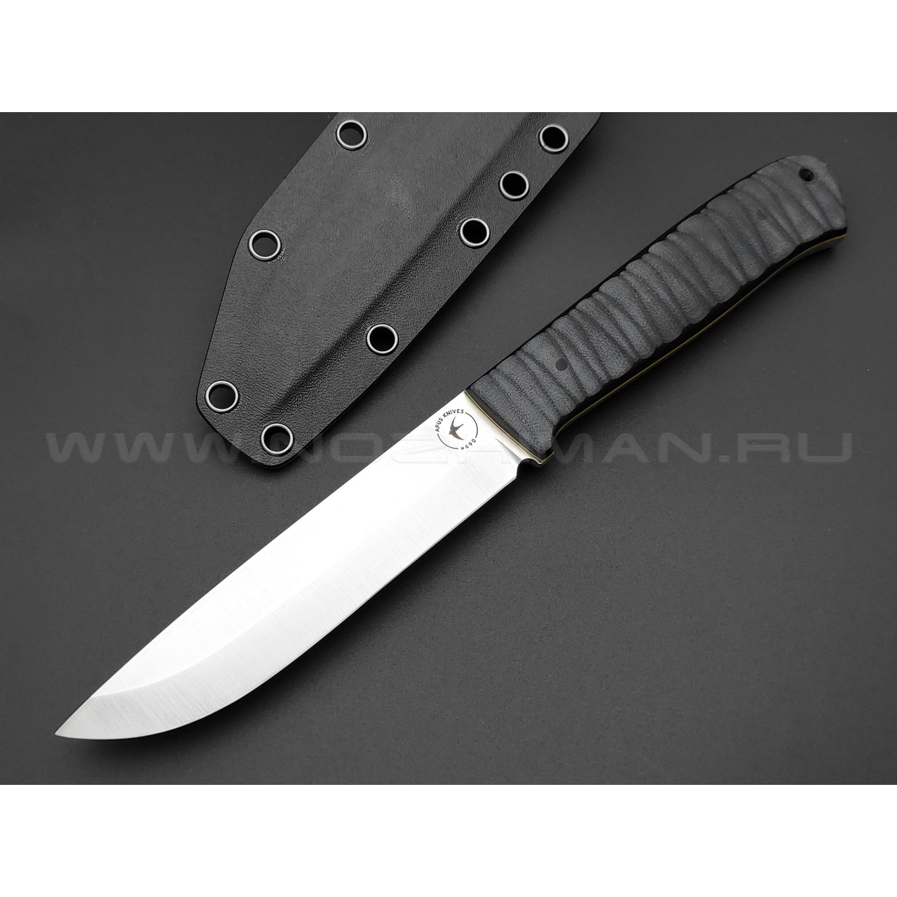 Апус нож Raider Bush сталь N690 satin, рукоять G10 black