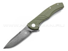 TuoTown нож SQ21-G сталь D2, рукоять G10 OD green