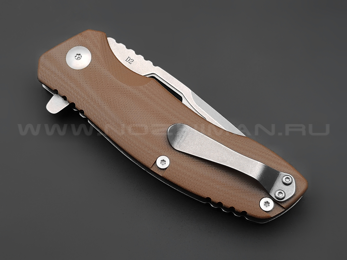 TuoTown нож SSQ09-BR сталь D2, рукоять G10 brown