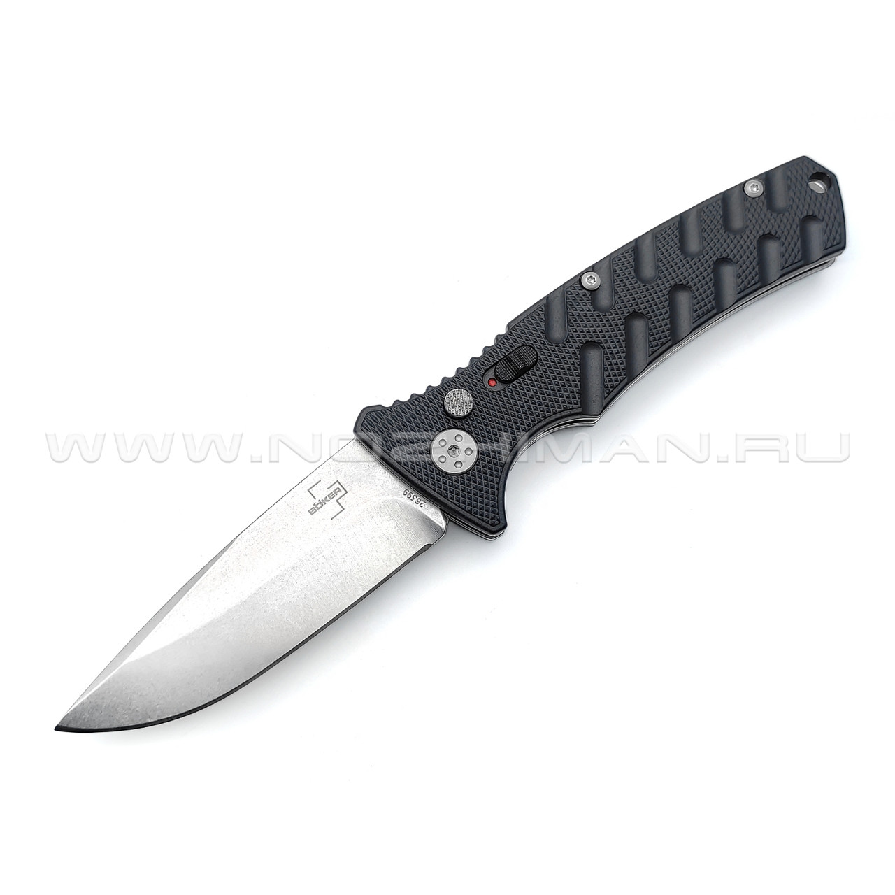 Нож Boker Plus 01BO400 Strike сталь Aus-8, рукоять Aluminium 6061 black