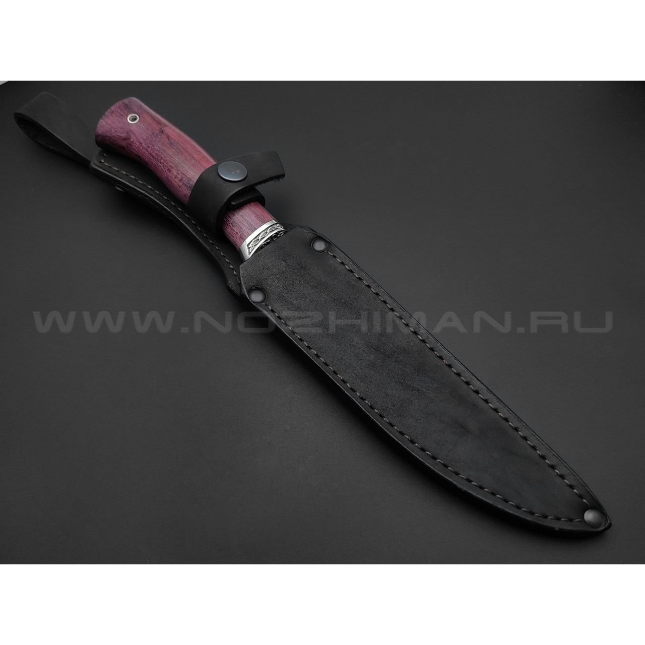 Нож "Шерхан" сталь 95Х18, рукоять дерево амарант, мельхиор (Фурсач А. А.)