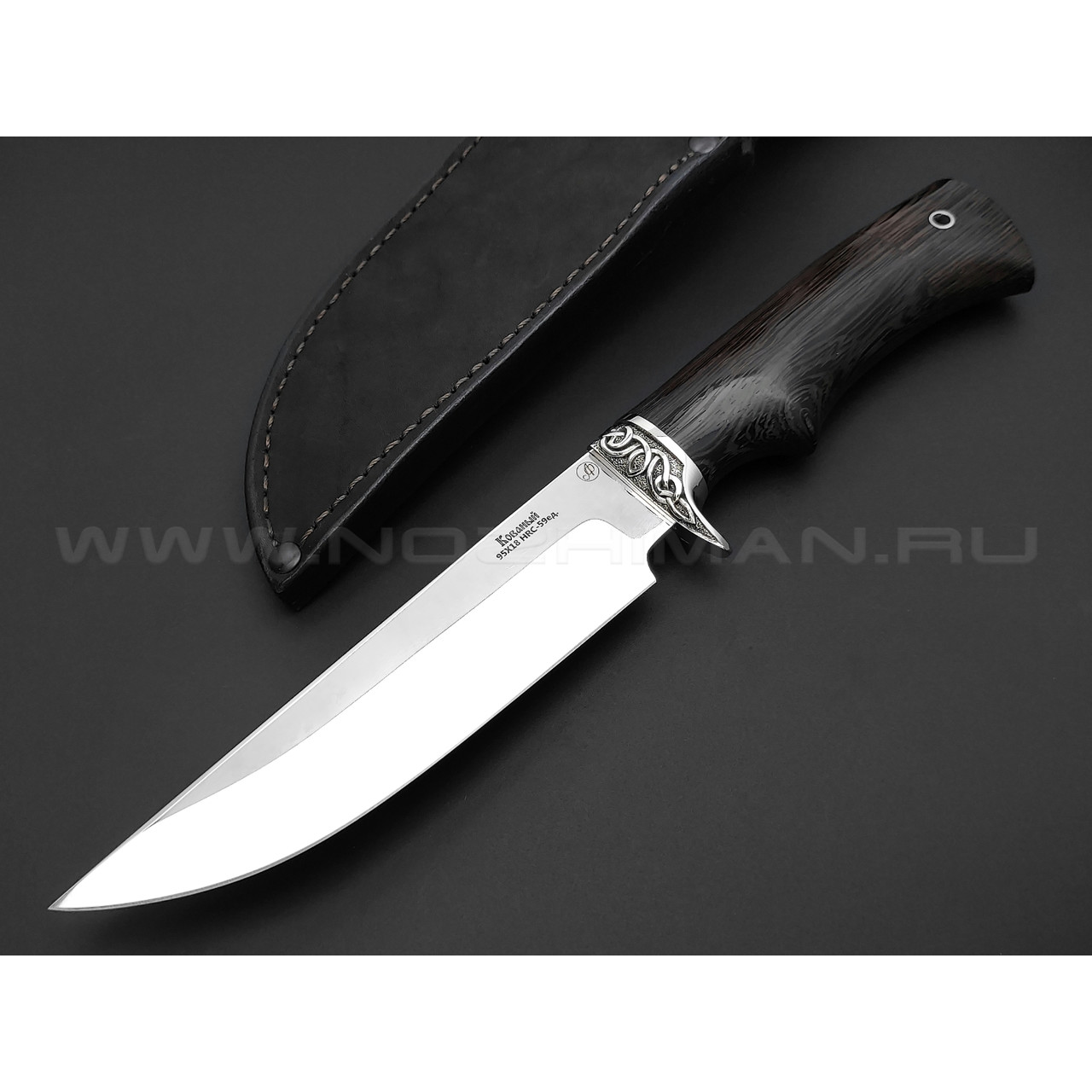 Нож "Газель" сталь 95Х18, рукоять дерево венге, мельхиор (Фурсач А. А.)