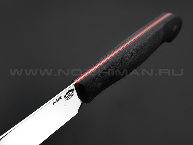 Нож "Филейный-Б" сталь N690, рукоять G10 black (Товарищество Завьялова)