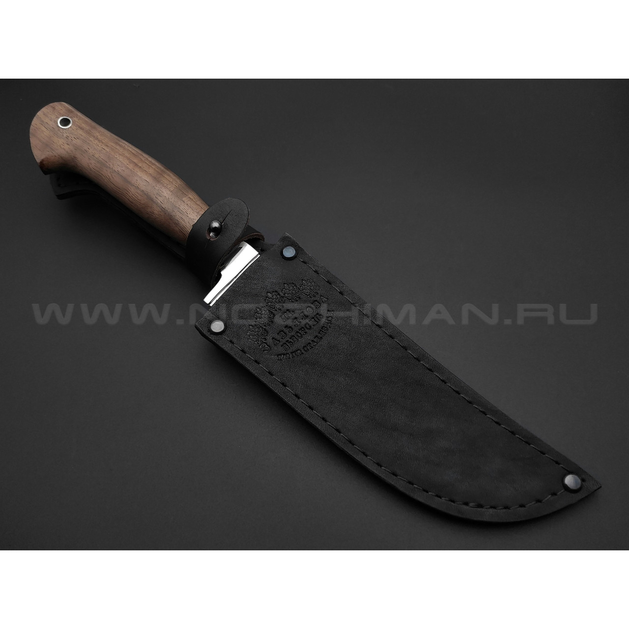 Нож "Пчак-Б" сталь N690, рукоять дерево орех, мельхиор (Товарищество Завьялова)