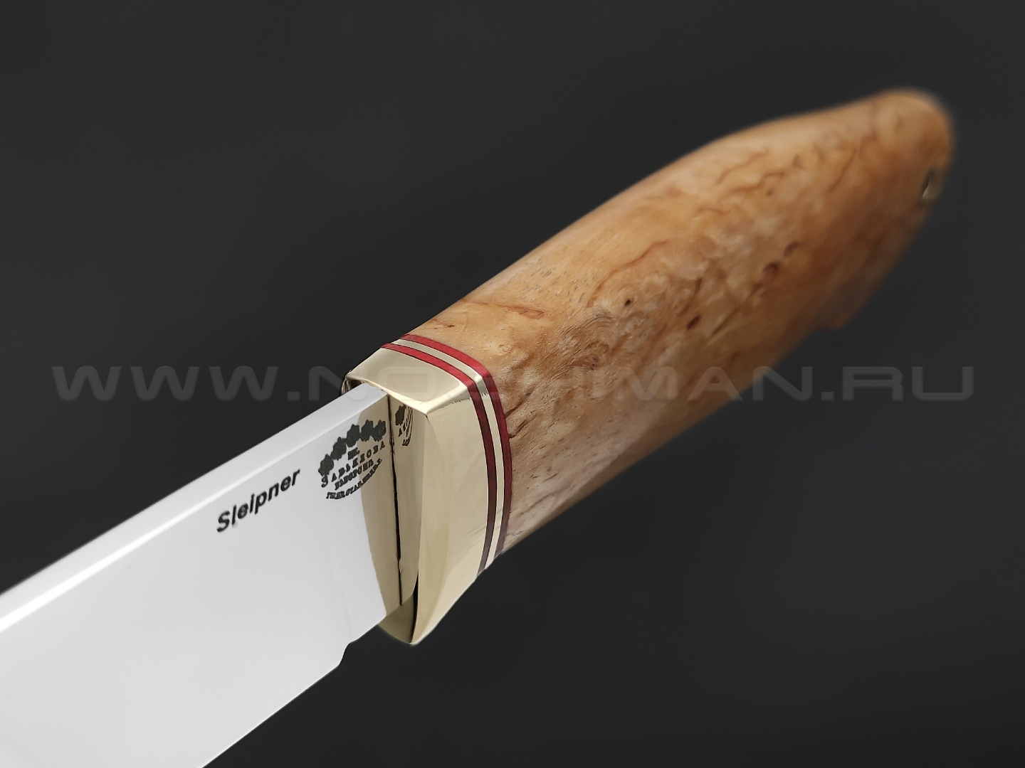 Нож "Ладья" сталь Sleipner, рукоять карельская берёза (Товарищество Завьялова)