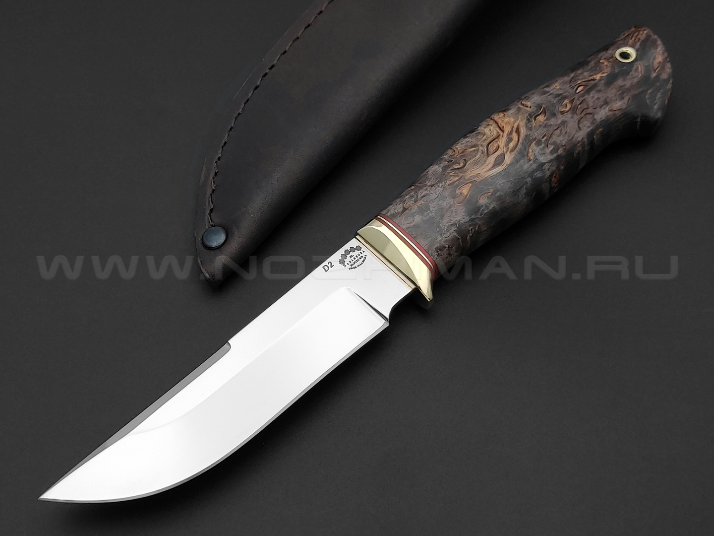 Нож "Атаман" сталь D2, рукоять стабилизированное дерево (Товарищество Завьялова)