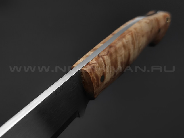 Нож "Граф Шереметьев" сканди, сталь K-340, рукоять карельская берёза (Товарищество Завьялова)