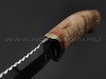 Нож "Рыбак" сталь N690, рукоять карельская берёза (Товарищество Завьялова)