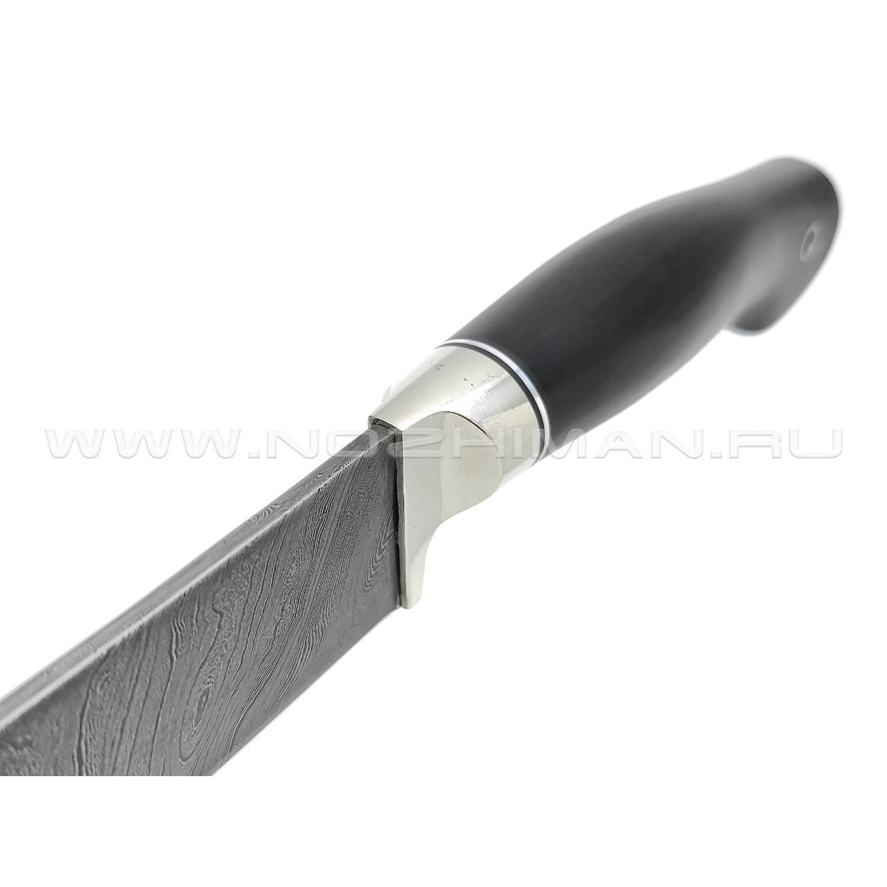 Нож "Пчак-М" дамасская сталь, рукоять дерево граб, мельхиор (Товарищество Завьялова)