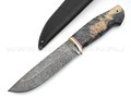 Нож "Курган" булатная сталь, рукоять стабилизированное дерево (Товарищество Завьялова)
