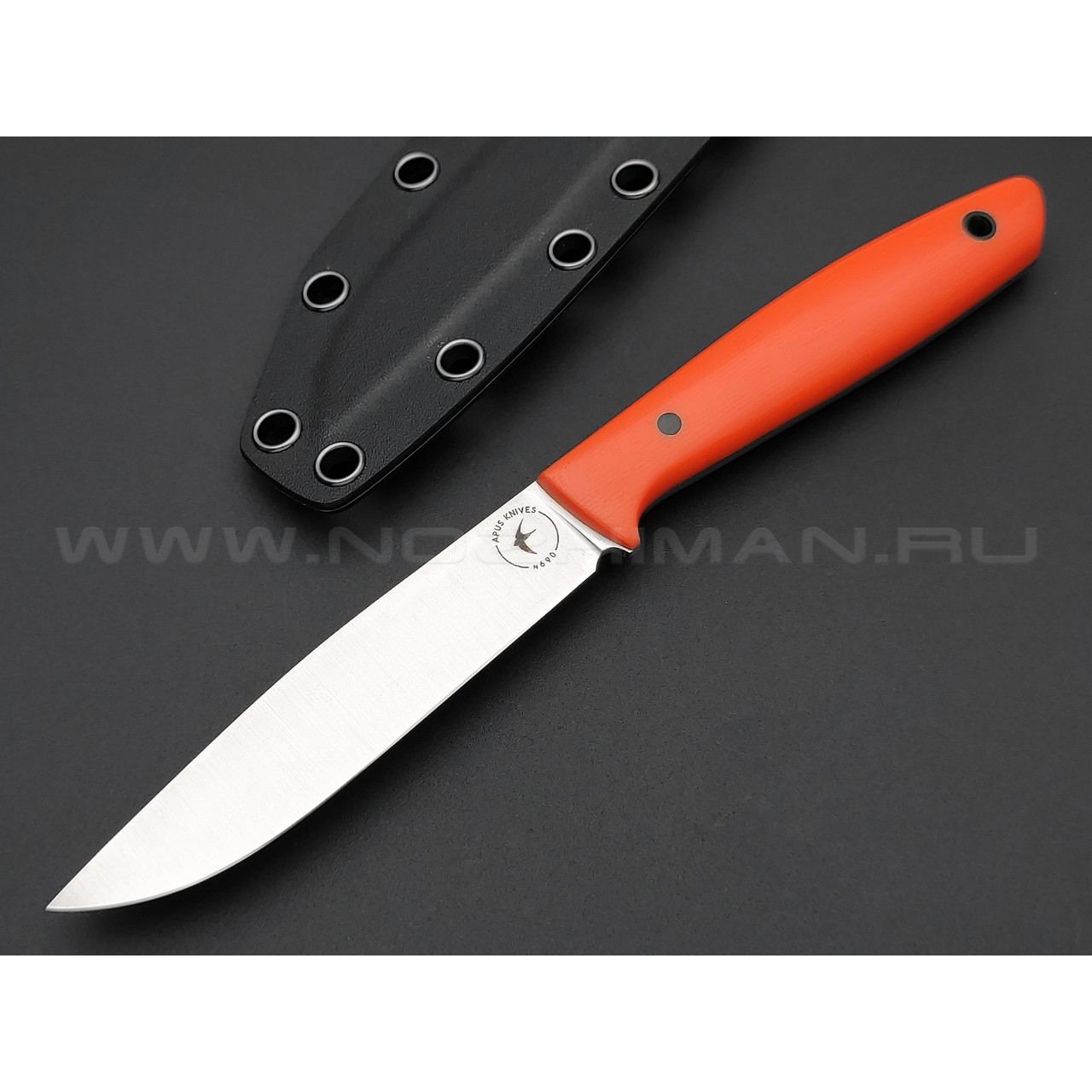 Апус нож Toothpick сталь N690, рукоять G10 orange