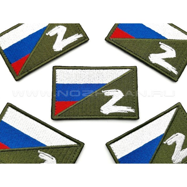 Патч П-267 "Z флаг РФ" олива