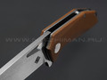 TuoTown нож SQ03-BR сталь D2, рукоять G10 brown