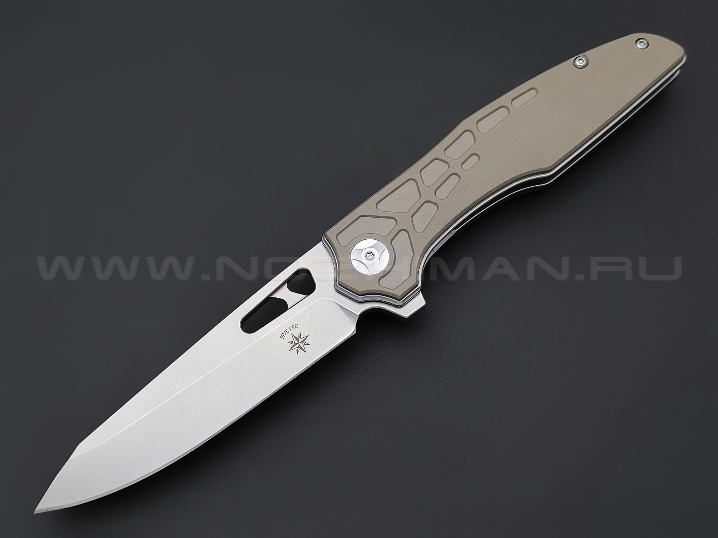TuoTown нож HY010-S сталь D2, рукоять G10 tan