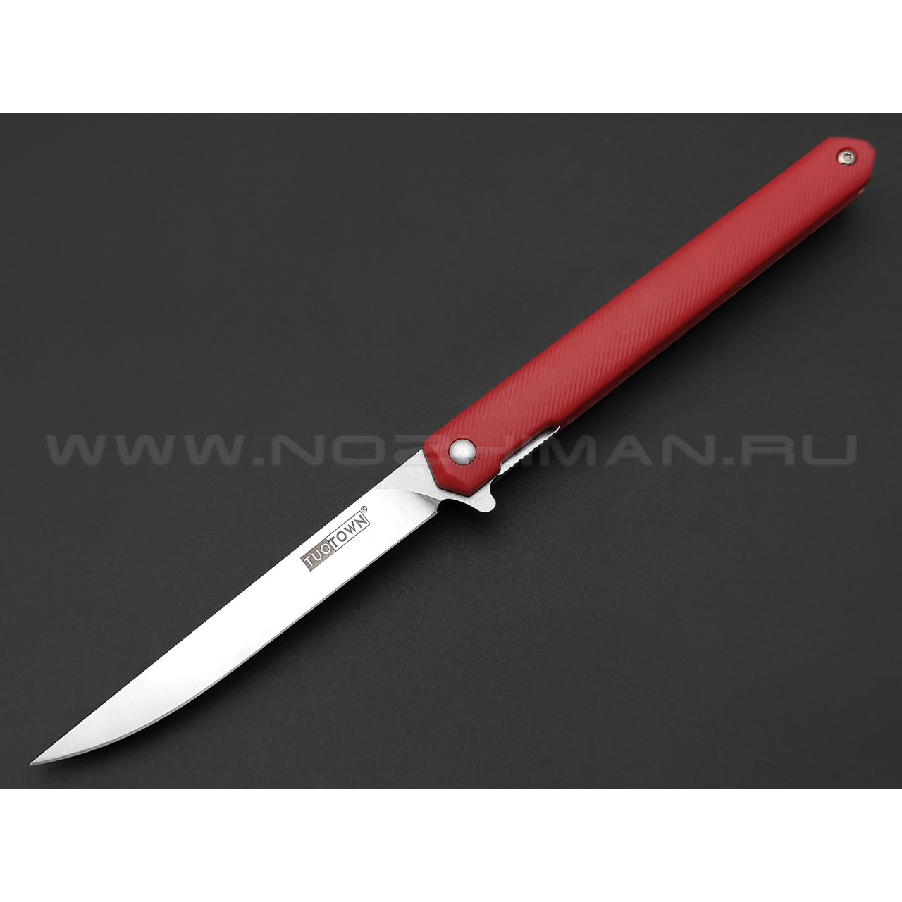 TuoTown нож BDJ-R сталь D2 satin, рукоять Grivory Red