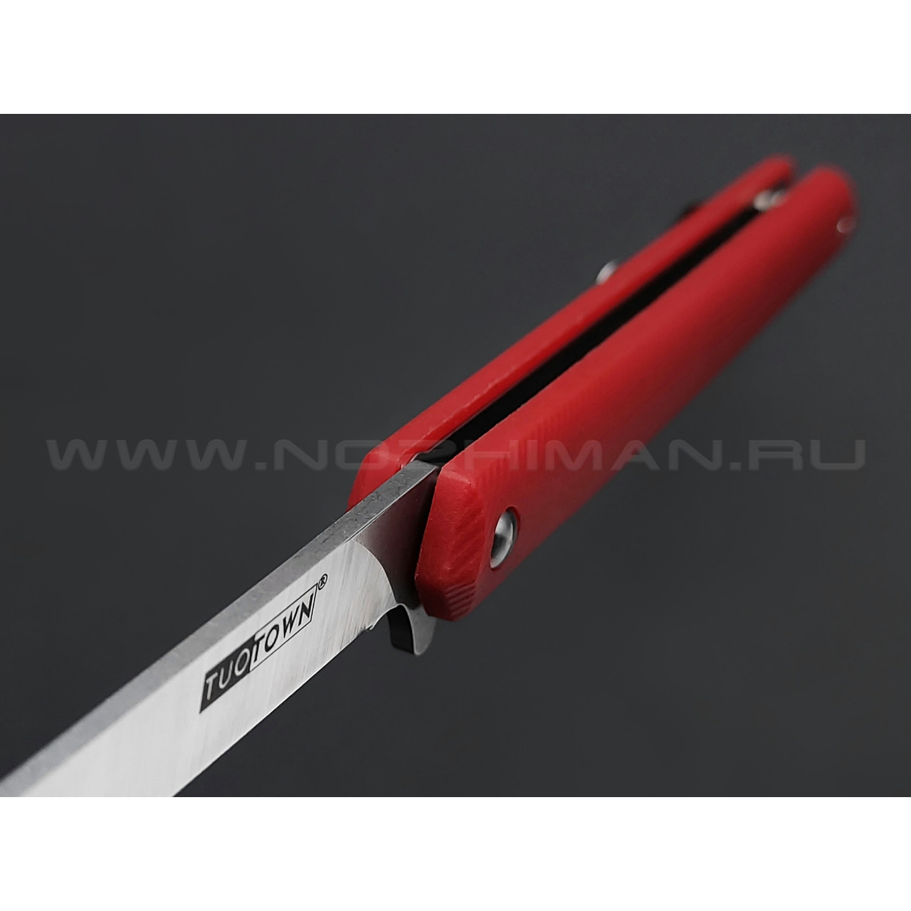TuoTown нож BDJ-R сталь D2 satin, рукоять Grivory Red