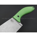 Апус нож Santoku-M сталь N690, рукоять G10 neon green