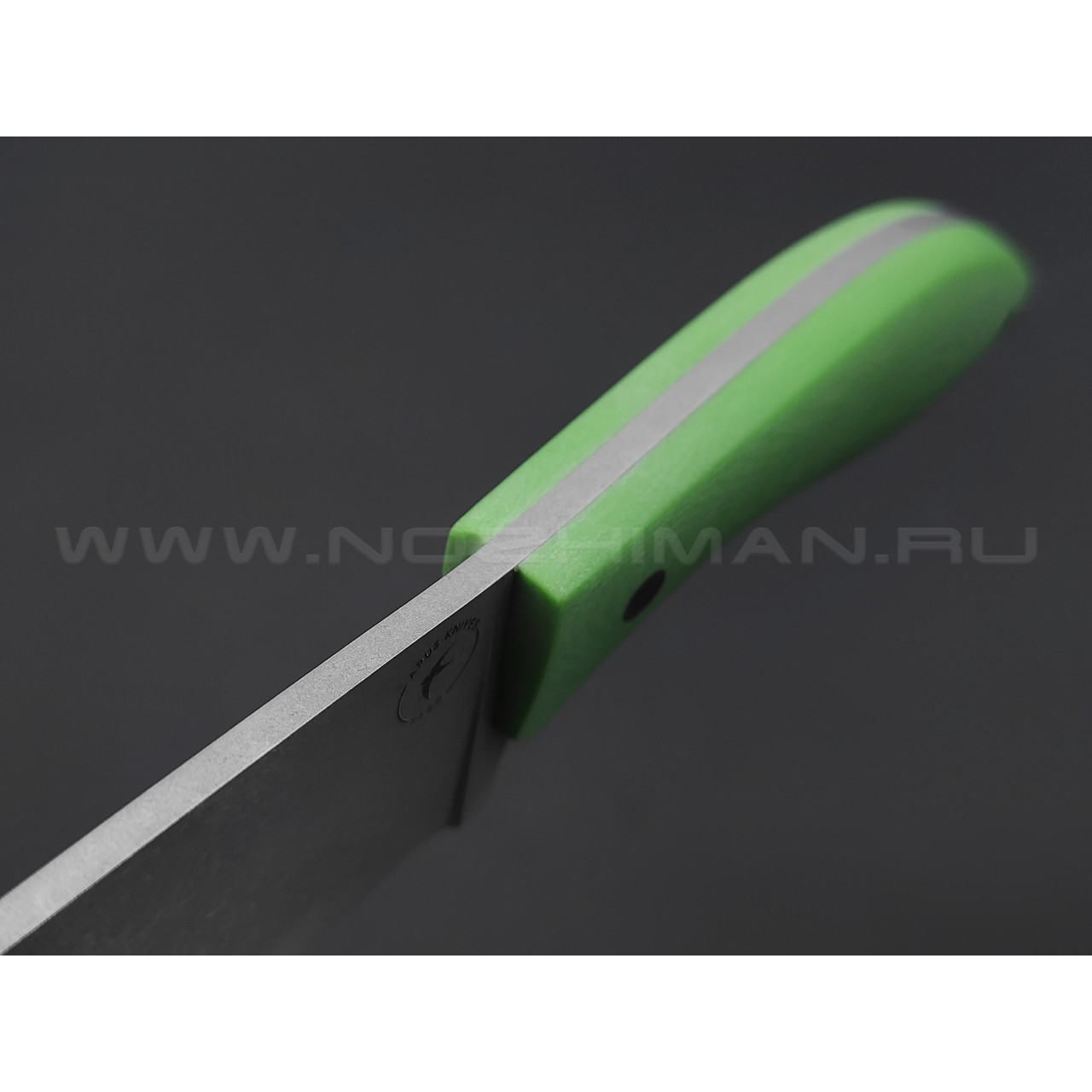 Апус нож Santoku-M сталь N690, рукоять G10 neon green
