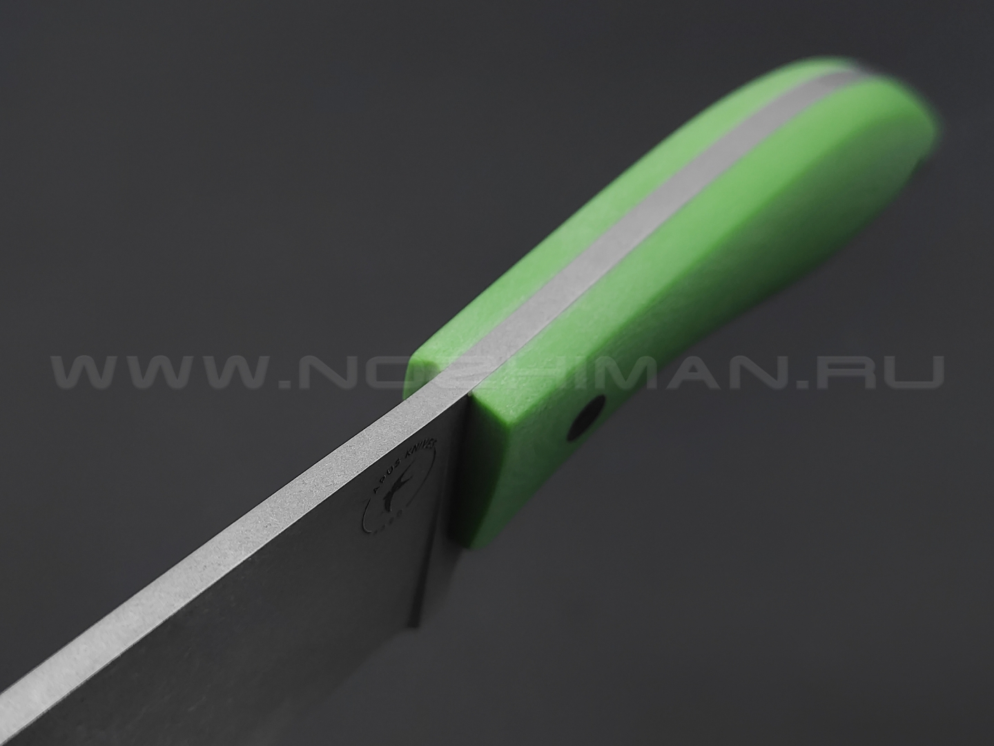Apus Knives нож Santoku-M сталь N690, рукоять G10 neon green