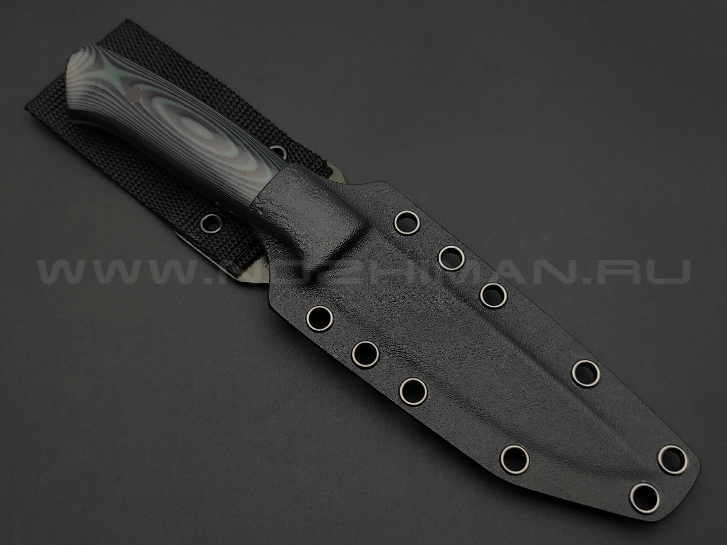 Apus Knives нож Fishman сталь N690, рукоять G10 black & green, ножны kydex black