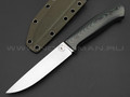 Apus Knives нож Fishman сталь N690, рукоять G10 black & green, ножны kydex khaki