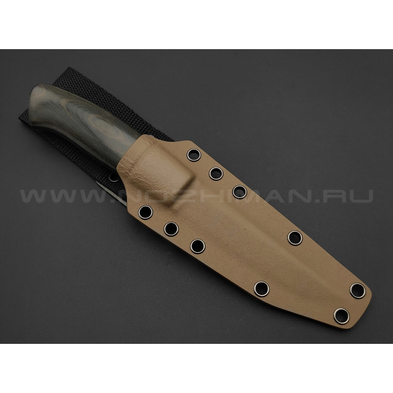 Апус нож Baikal сталь K110, рукоять микарта