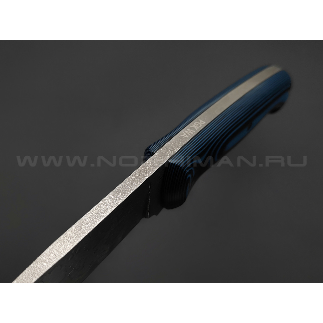 Волчий Век нож Ямской Custom сталь PGK WA, рукоять G10 black & blue