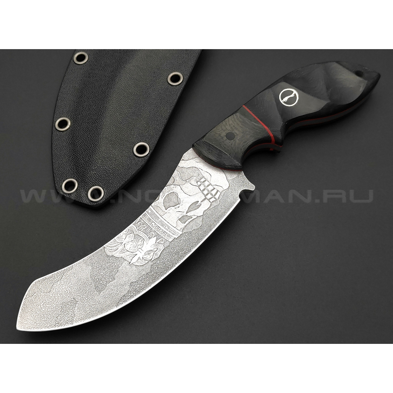 Волчий Век нож Кондрат 12 Custom сталь Niolox WA, рукоять G10, Carbon fiber