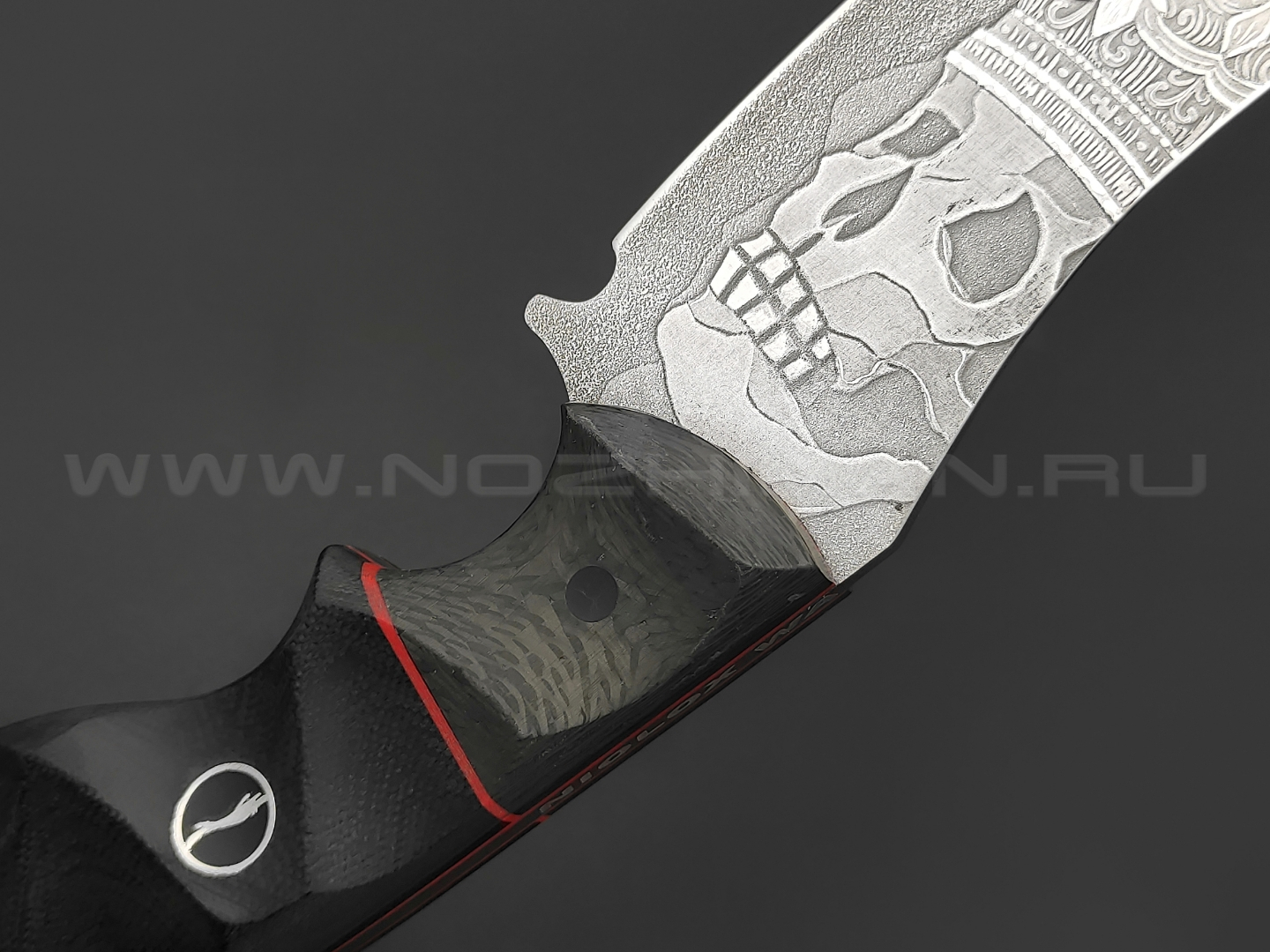 Волчий Век нож Кондрат 12 Custom сталь Niolox WA, рукоять G10, Carbon fiber