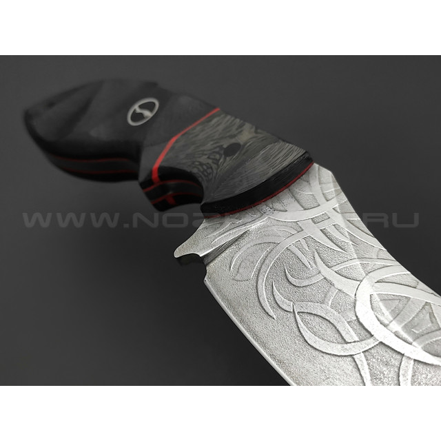 Волчий Век нож Кондрат 12 Custom сталь Niolox WA, рукоять G10, Carbon fiber