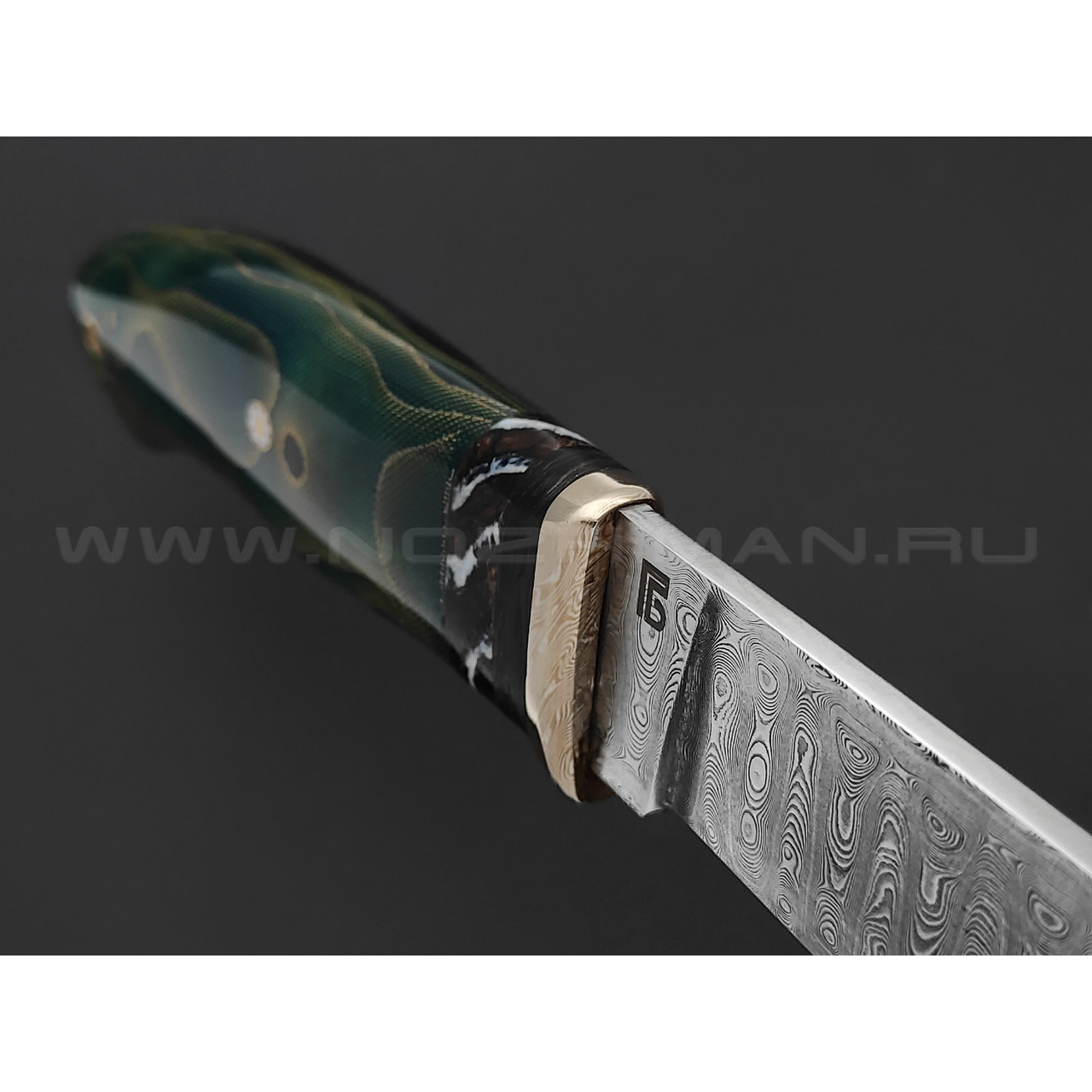 Богдан Гоготов нож NBG-20 сталь GDS-RDS, рукоять акриловый композит, зуб мамонта