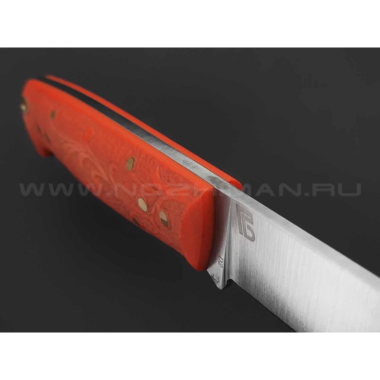 Богдан Гоготов нож NBG-21 сталь D2, рукоять G10 orange
