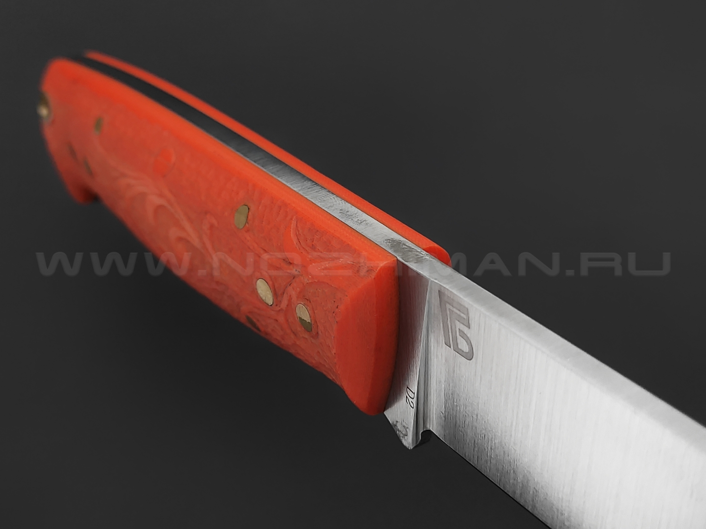 Богдан Гоготов нож NBG-21 сталь D2, рукоять G10 orange