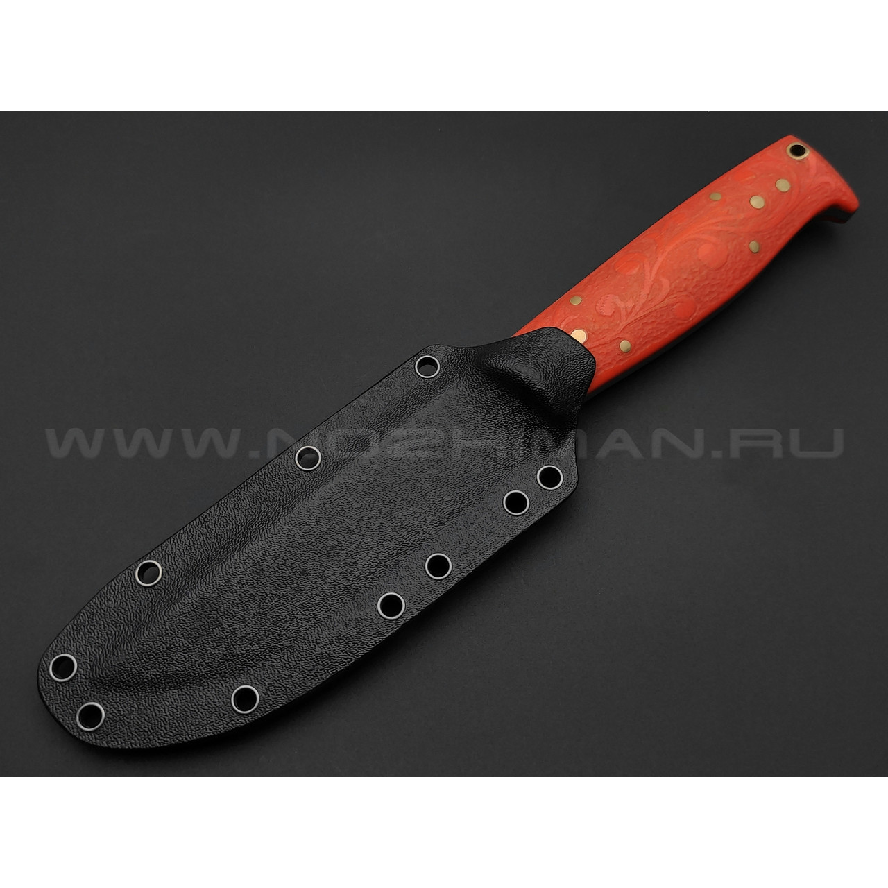 Богдан Гоготов нож NBG-21 сталь D2, рукоять G10 orange