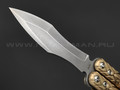 Atroposknife балисонг Gungnir сталь N690, рукоять из латуни