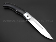 Нож складной "Якутский-СФПГ" сталь Х12МФ, рукоять черный граб (Стальные Бивни)