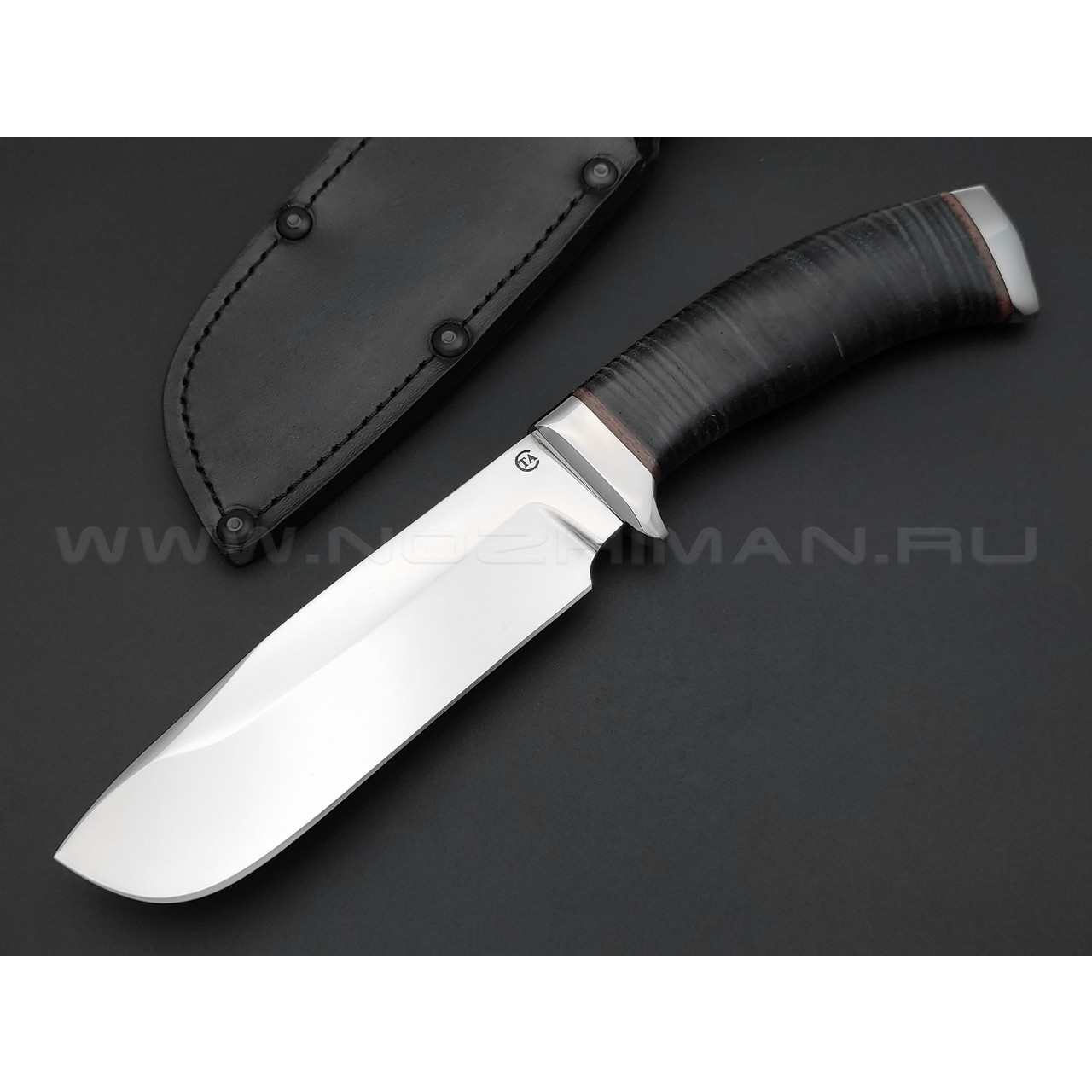 Нож "Варан-1" сталь 95Х18, рукоять наборная кожа (Титов & Солдатова)