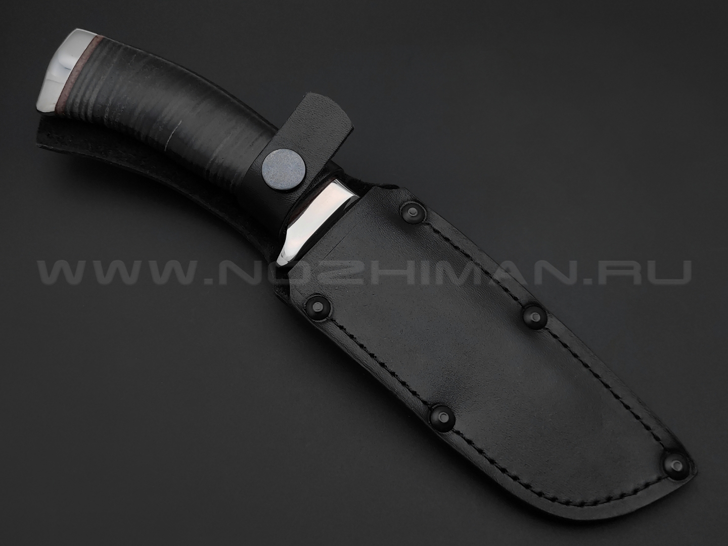 Нож "Варан-1" сталь 95Х18, рукоять наборная кожа (Титов & Солдатова)