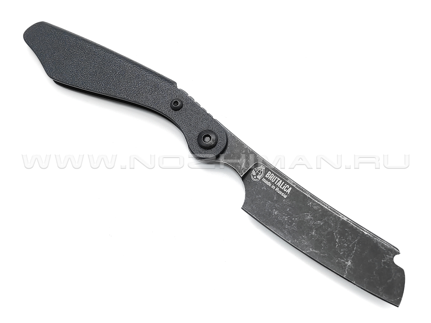 Brutalica нож-бритва F-Razor Black, сталь X50CrMov15 blackwash, рукоять Kydex