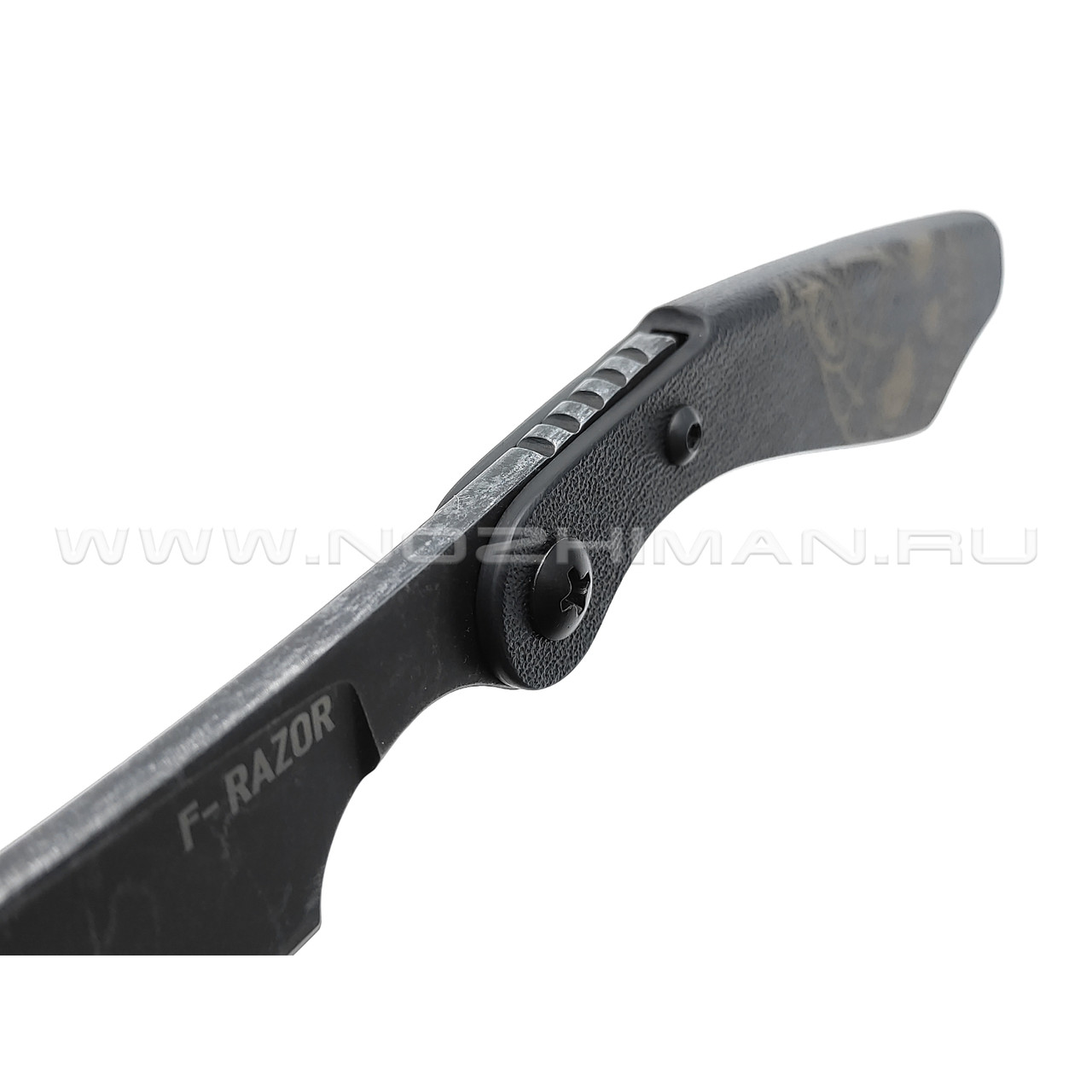 Brutalica нож-бритва F-Razor Black, сталь X50CrMov15 блэквош, рукоять Kydex