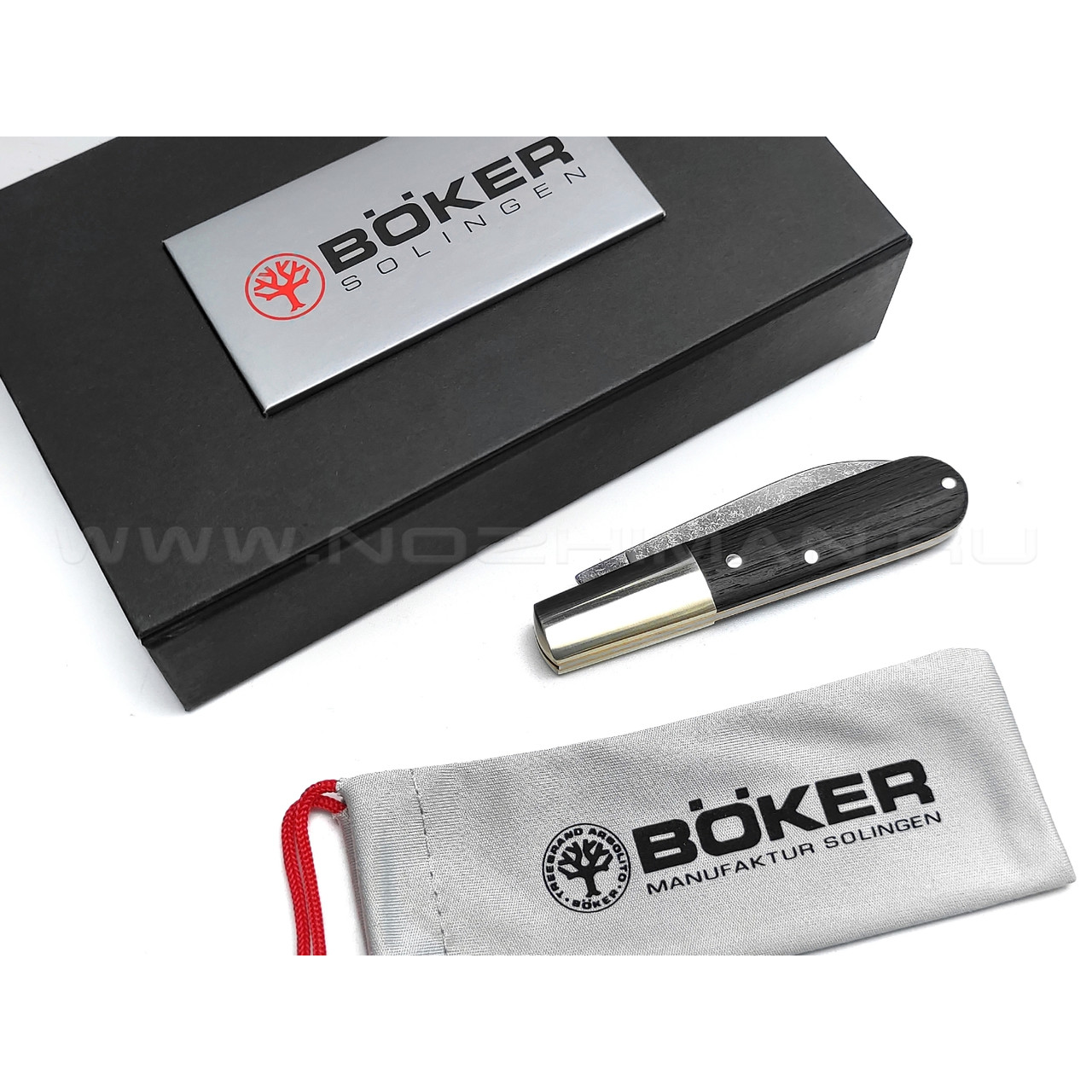 Нож Boker Solingen Barlow Oak Tree 100503 сталь C75, рукоять дуб, нейзильбер