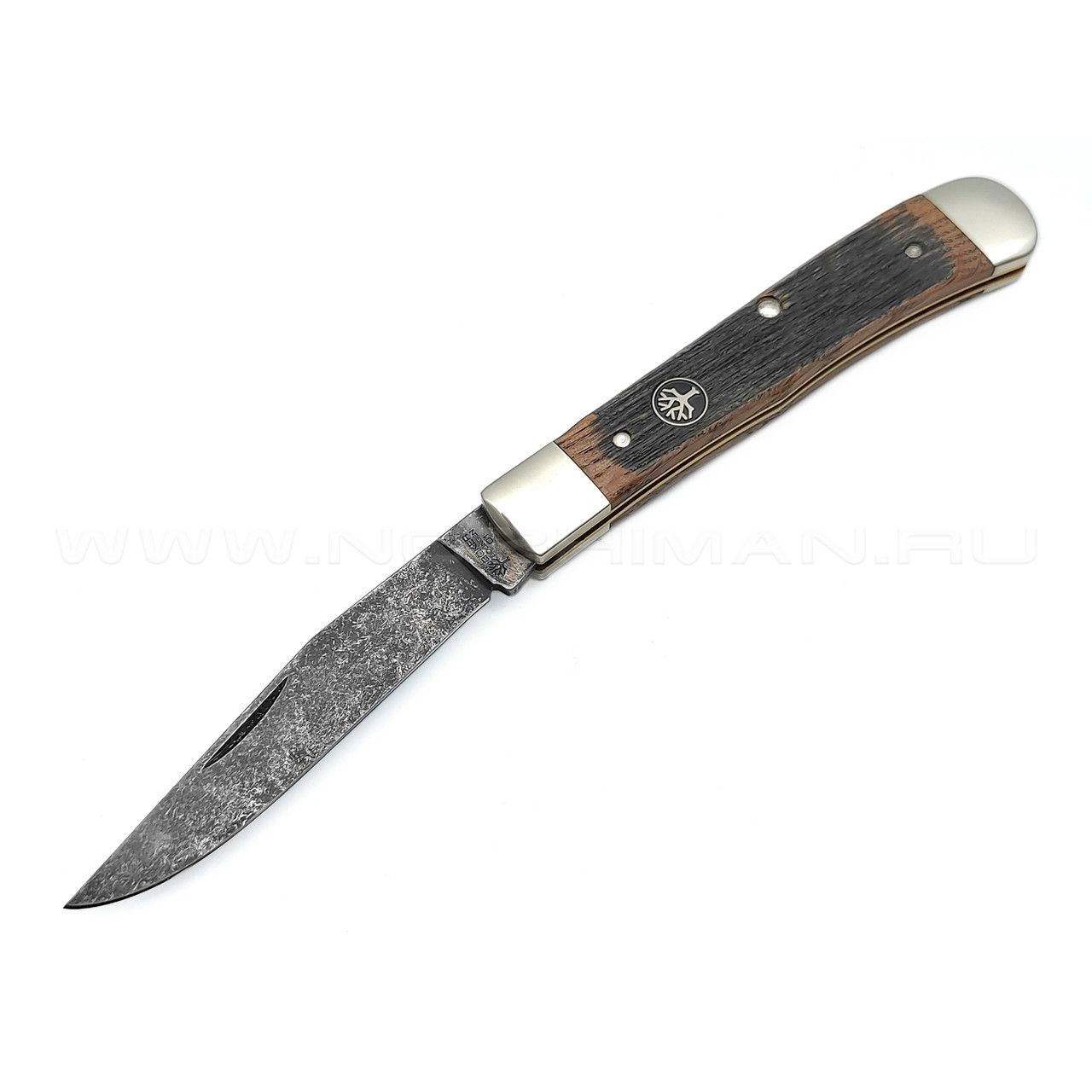 Нож Boker Solingen Trapper Castle Burg 113004 сталь O1, рукоять дуб, нейзильбер