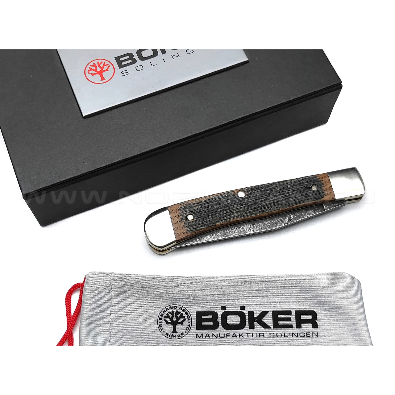 Нож Boker Solingen Trapper Castle Burg 113004 сталь O1, рукоять дуб, нейзильбер