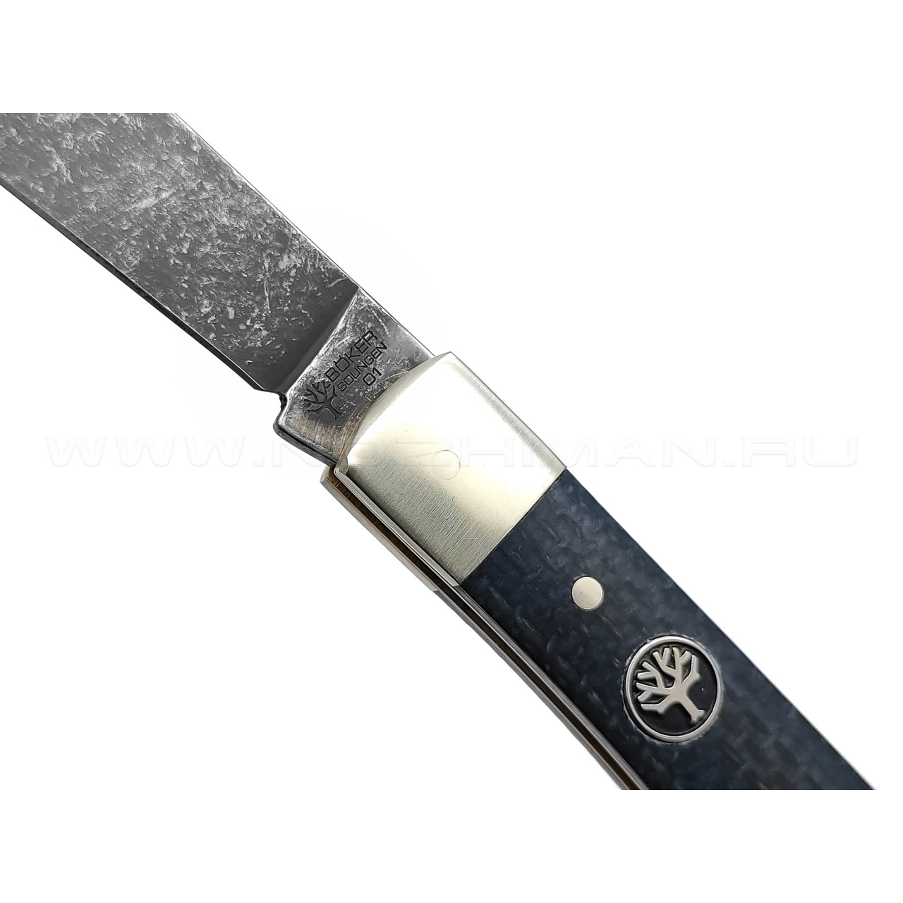 Нож Boker Solingen Trapper Uno Burlap 112595 сталь O1, рукоять микарта, нейзильбер